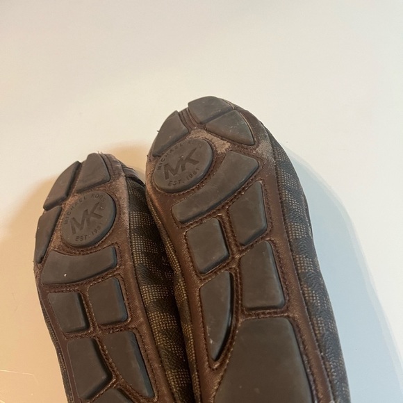 Michael Michael Kors Fulton Sz 6.5 Brown Logo Leather Moccasin Flats - Picture 10 of 11